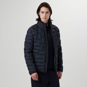 Bugatchi Men's Nylon Bomber Jacket navy